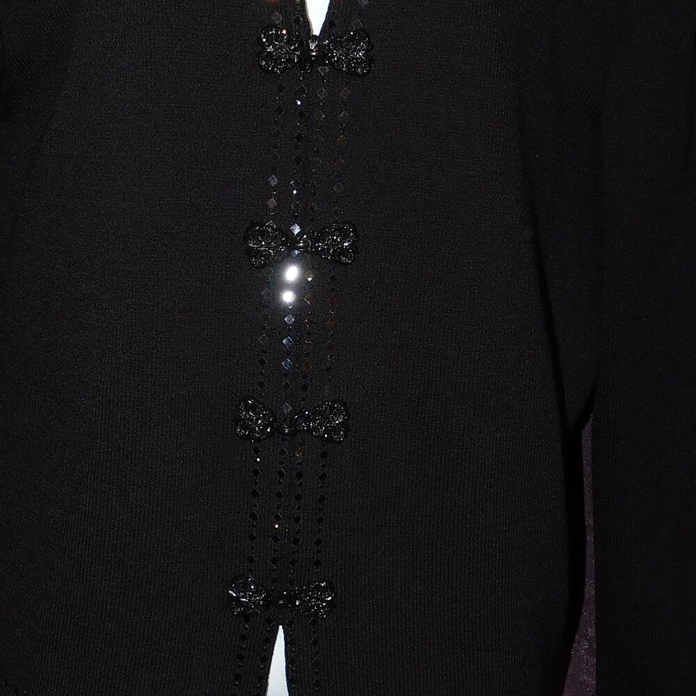 St Johns Bay Evening Line Black jacket with Paillettes & Crystals - Picture 5 of 5